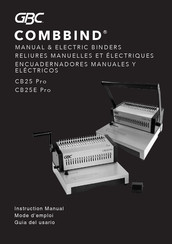 GBC CombBind CB25E Pro Instruction Manual