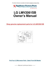 LG LMV2061SB Service Manual