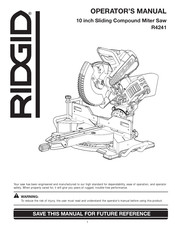 RIDGID R4241 Operator's Manual