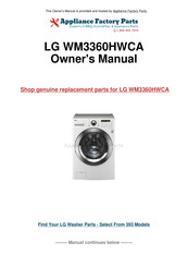 LG SteamWasher WM3360HWCA Service Manual
