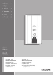 Siemens 9001155103 Installation And Operating Instructions Manual