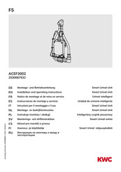 KWC F5 ACEF3002 Installation And Operating Instructions Manual
