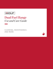 Wolf DF48450CG/BK/P/LP Use And Care Manual