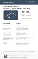 Origin Acoustics DIRECTOR COLLECTION DSUB6X2 Quick Start Manual