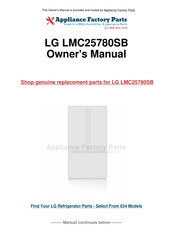 LG LMC25780SB User Manual And Installation Manual