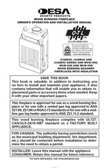 Desa WCM-50G Owner's Operation And Installation Manual