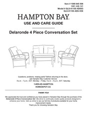 HAMPTON BAY Delaronde GLS-61155-4DS-V3 Use And Care Manual