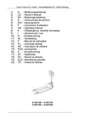Simon, Evers & Co K 520 028 Operating Manual