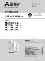 Mitsubishi Electric MUZ-HX24NL-U1 Service Manual