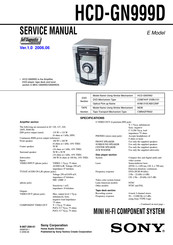 Sony HCD-GN999D Service Manual