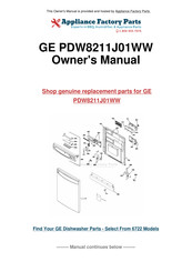 GE PDW8211J01WW Owner's Manual