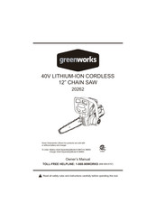 GreenWorks 20262 Owner's Manual