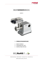 Rotel MEATGRINDER485CH1 Instructions For Use Manual
