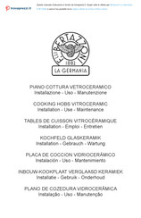 Bertazzoni La Germania P60CD9X Installation - Use - Maintenance