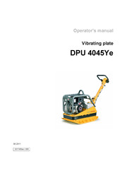 Wacker Neuson DPU 4045Ye Operator's Manual
