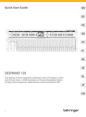 Behringer DEEPMIND 12X Quick Start Manual