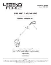 LEGEND FORCE 1001 860 305 Use And Care Manual