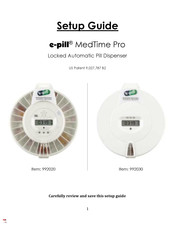 E-Pill MedTime Pro Setup Manual