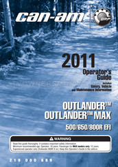 BRP can-am OUTLANDER 800R 2011 Operator's Manual