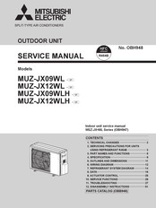 Mitsubishi Electric MUZ-JX12WLH-U1 Service Manual