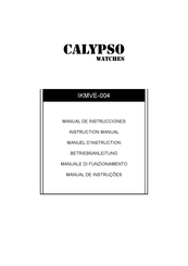 Calypso Watches IKMVE-004 Instruction Manual