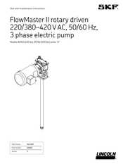 Lincoln SKF 85746 User And Maintenance Instructions