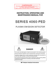 Teledyne Analytical Instruments 4060-PED Series Instruction, Operating And Maintenance Manual