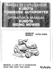 Kubota G1700 Operator's Manual