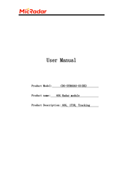 MicRadar CDO-SYR60A0-03 User Manual