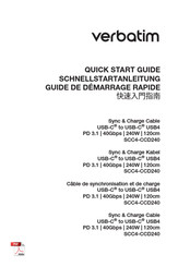 Verbatim SCC4-CCD240 Quick Start Manual