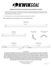KwikGoal 2B3000 Assembly Instructions Manual