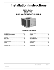 ICP PHX4 Installation Instructions Manual