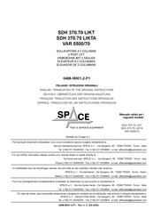 Space VAR 5500/70 Translation Of The Original Instructions