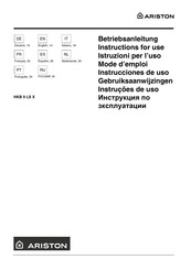 Ariston HKB 9 LS X Instructions For Use Manual