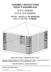 Apex Garden 71590067 Assembly Instructions Manual