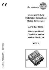IFM Electronic ClassicLine AC5210 Installation Instructions Manual