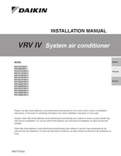 Daikin VRV IV RXYQ120TAYC Series Installation Manual