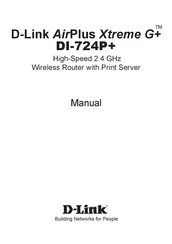D-Link AirPlus Xtreme G+ DI-724P+ Manual