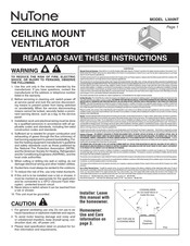 Broan NuTone L300NT Instructions Manual