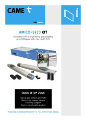 CAME AMICO-S230 kit Quick Setup Manual
