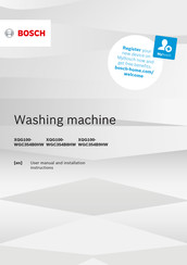 Bosch XQG100-WGC354B9HW User Manual And Installation Instructions
