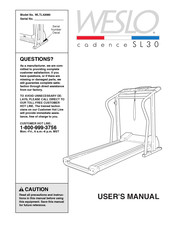 Weslo Cadence Sl30 User Manual