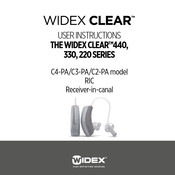 Widex C3-PA User Instructions