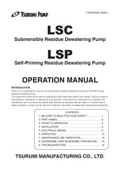 Tsurumi Pump LSP Series Operation Manual