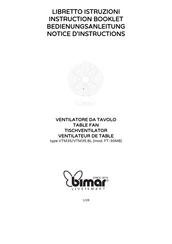 Bimar VTM35 Instruction Booklet