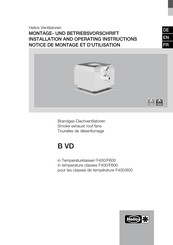 Helios B VDD 400/6 Installation And Operating Instructions Manual
