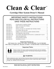 Pentair Pool Products Clean & Clear Owner's Manual