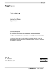 Atlas Copco FX 21N Instruction Book