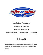 STO N SHO SNS 16a/81 Installation Procedures Manual