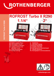 Rothenberger ROFROST Turbo II R290 Instructions For Use Manual